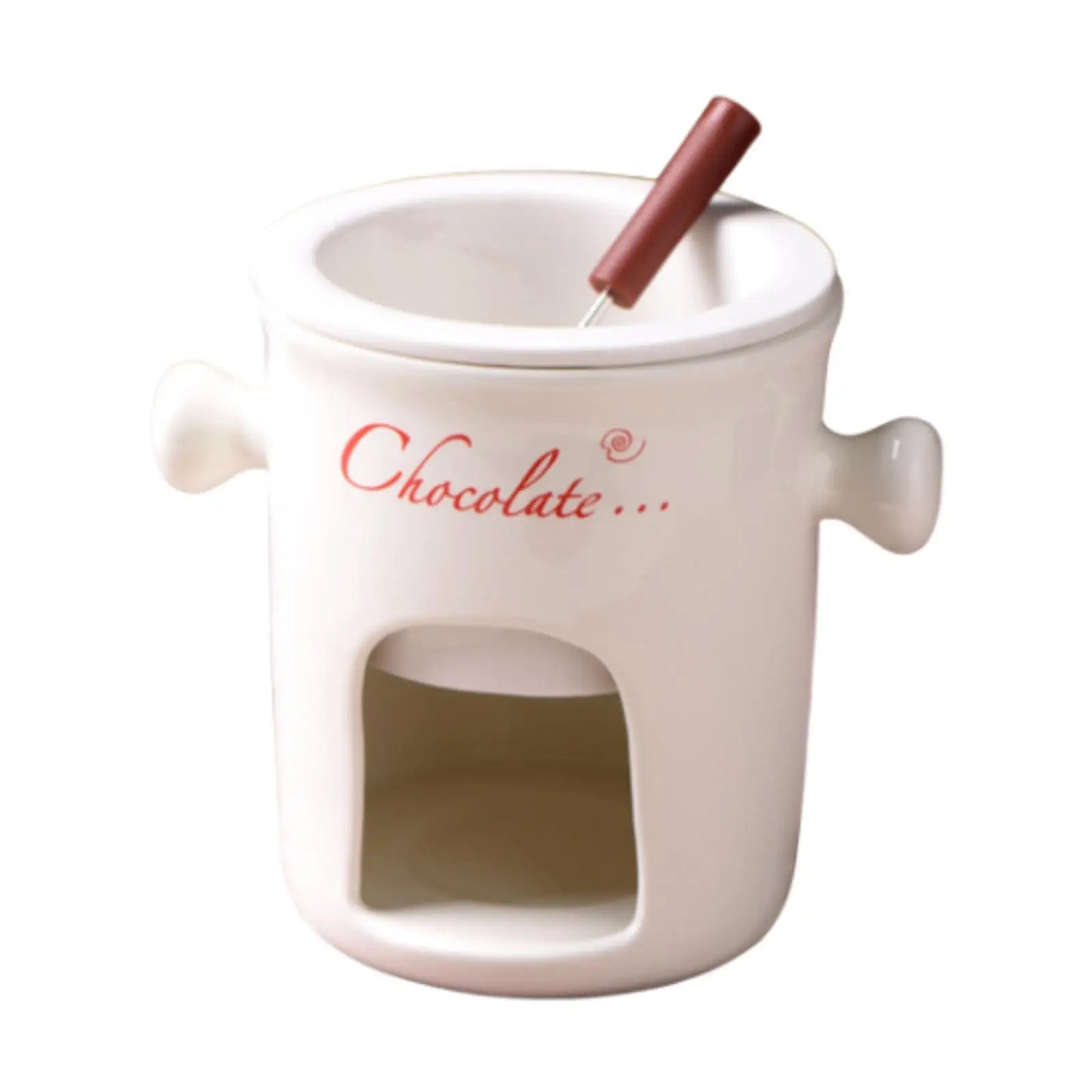 Porcelain Chocolate Fondue Pot Butter Melt Pot Swiss Ice Cream Cup Cheese Tapas for Birthday Party Wedding Cooking Cookware
