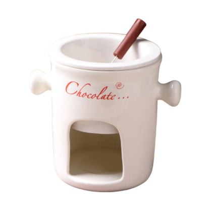 Porcelain Chocolate Fondue Pot Butter Melt Pot Swiss Ice Cream Cup Cheese Tapas for Birthday Party Wedding Cooking Cookware
