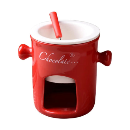 Porcelain Chocolate Fondue Pot Butter Melt Pot Swiss Ice Cream Cup Cheese Tapas for Birthday Party Wedding Cooking Cookware