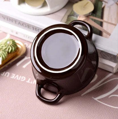 Nordic Creative Ceramic Chocolate Mug Candle Fire Boiler Cheese Sugar Melting Mug Dessert Bowl Kitchen Drinking Accessories